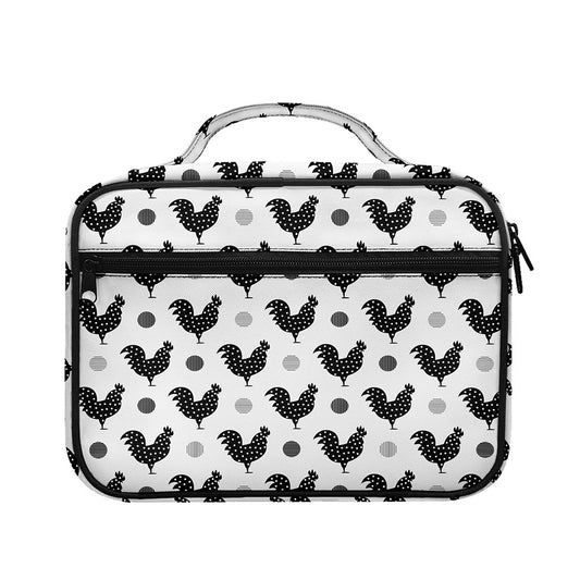 Polka Dot Rooster Pattern Print Briefcase Bible Bag