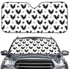 Polka Dot Rooster Pattern Print Car Windshield Sun Shade