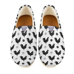 Polka Dot Rooster Pattern Print Casual Shoes