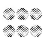 Polka Dot Rooster Pattern Print Coaster Set