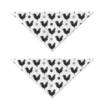 Polka Dot Rooster Pattern Print Dog Bandana