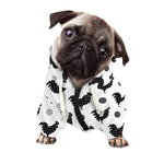 Polka Dot Rooster Pattern Print Dog Zip Up Hoodie