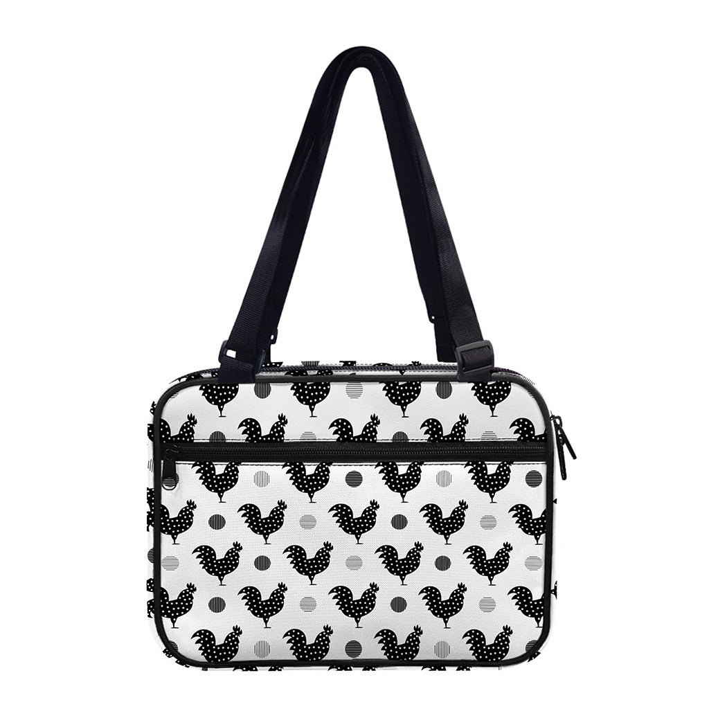 Polka Dot Rooster Pattern Print Double Strap Bible Bag
