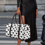Polka Dot Rooster Pattern Print Duffle Bag
