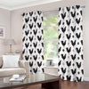 Polka Dot Rooster Pattern Print Extra Wide Grommet Curtains