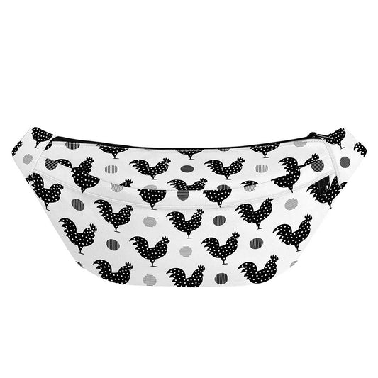 Polka Dot Rooster Pattern Print Fanny Pack