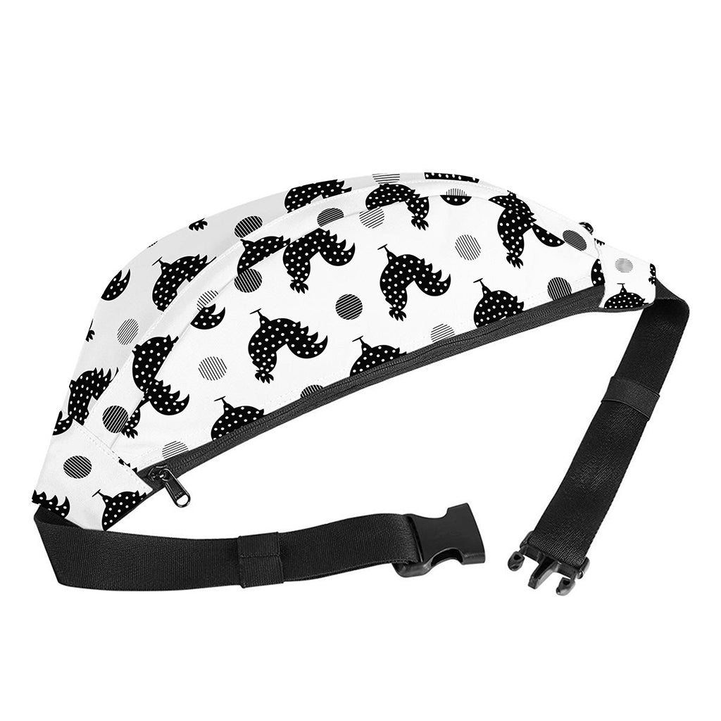 Polka Dot Rooster Pattern Print Fanny Pack