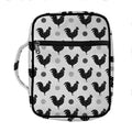Polka Dot Rooster Pattern Print Front Pocket Bible Bag