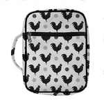 Polka Dot Rooster Pattern Print Front Pocket Bible Bag