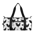 Polka Dot Rooster Pattern Print Gym Bag