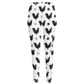 Polka Dot Rooster Pattern Print High-Waisted Pocket Leggings