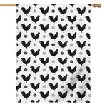 Polka Dot Rooster Pattern Print House Flag