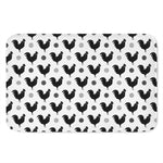 Polka Dot Rooster Pattern Print Indoor Door Mat