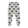 Polka Dot Rooster Pattern Print Jogger Pants