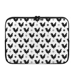 Polka Dot Rooster Pattern Print Laptop Sleeve