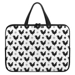 Polka Dot Rooster Pattern Print Laptop Sleeve With Handle