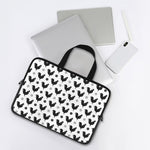Polka Dot Rooster Pattern Print Laptop Sleeve With Handle