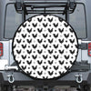 Polka Dot Rooster Pattern Print Leather Spare Tire Cover