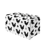 Polka Dot Rooster Pattern Print Leather Tissue Box Cover