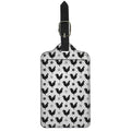 Polka Dot Rooster Pattern Print Luggage Tag