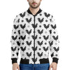 Polka Dot Rooster Pattern Print Men's Bomber Jacket