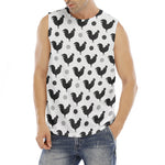 Polka Dot Rooster Pattern Print Men's Fitness Tank Top
