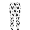Polka Dot Rooster Pattern Print Men's Leggings