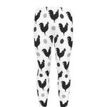 Polka Dot Rooster Pattern Print Men's leggings