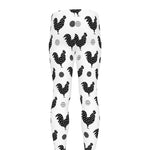 Polka Dot Rooster Pattern Print Men's leggings