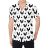 Polka Dot Rooster Pattern Print Men's Shirt