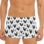 Polka Dot Rooster Pattern Print Men's Short Boxer Briefs