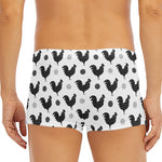 Polka Dot Rooster Pattern Print Men's Short Boxer Briefs