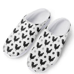 Polka Dot Rooster Pattern Print Mesh Casual Shoes
