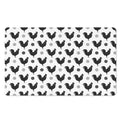 Polka Dot Rooster Pattern Print Polyester Doormat