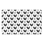 Polka Dot Rooster Pattern Print Polyester Doormat
