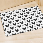 Polka Dot Rooster Pattern Print Polyester Doormat