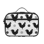 Polka Dot Rooster Pattern Print Portable Lunch Bag