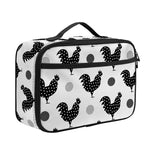 Polka Dot Rooster Pattern Print Portable Lunch Bag