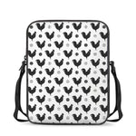 Polka Dot Rooster Pattern Print Rectangular Crossbody Bag