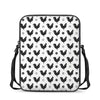 Polka Dot Rooster Pattern Print Rectangular Crossbody Bag