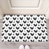 Polka Dot Rooster Pattern Print Rubber Doormat