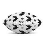 Polka Dot Rooster Pattern Print Rugby Ball