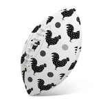 Polka Dot Rooster Pattern Print Rugby Ball