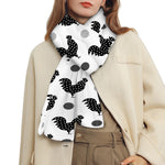 Polka Dot Rooster Pattern Print Scarf
