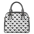 Polka Dot Rooster Pattern Print Shoulder Handbag