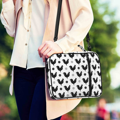 Polka Dot Rooster Pattern Print Shoulder Strap Bible Bag