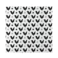 Polka Dot Rooster Pattern Print Silk Bandana