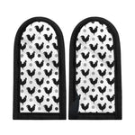 Polka Dot Rooster Pattern Print Skillet Handle Cover