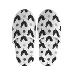Polka Dot Rooster Pattern Print Slippers