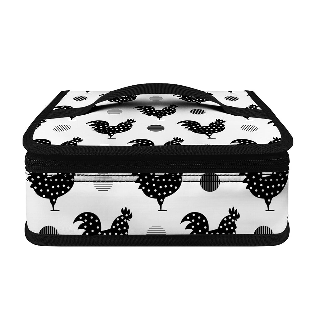 Polka Dot Rooster Pattern Print Small Lunch Bag